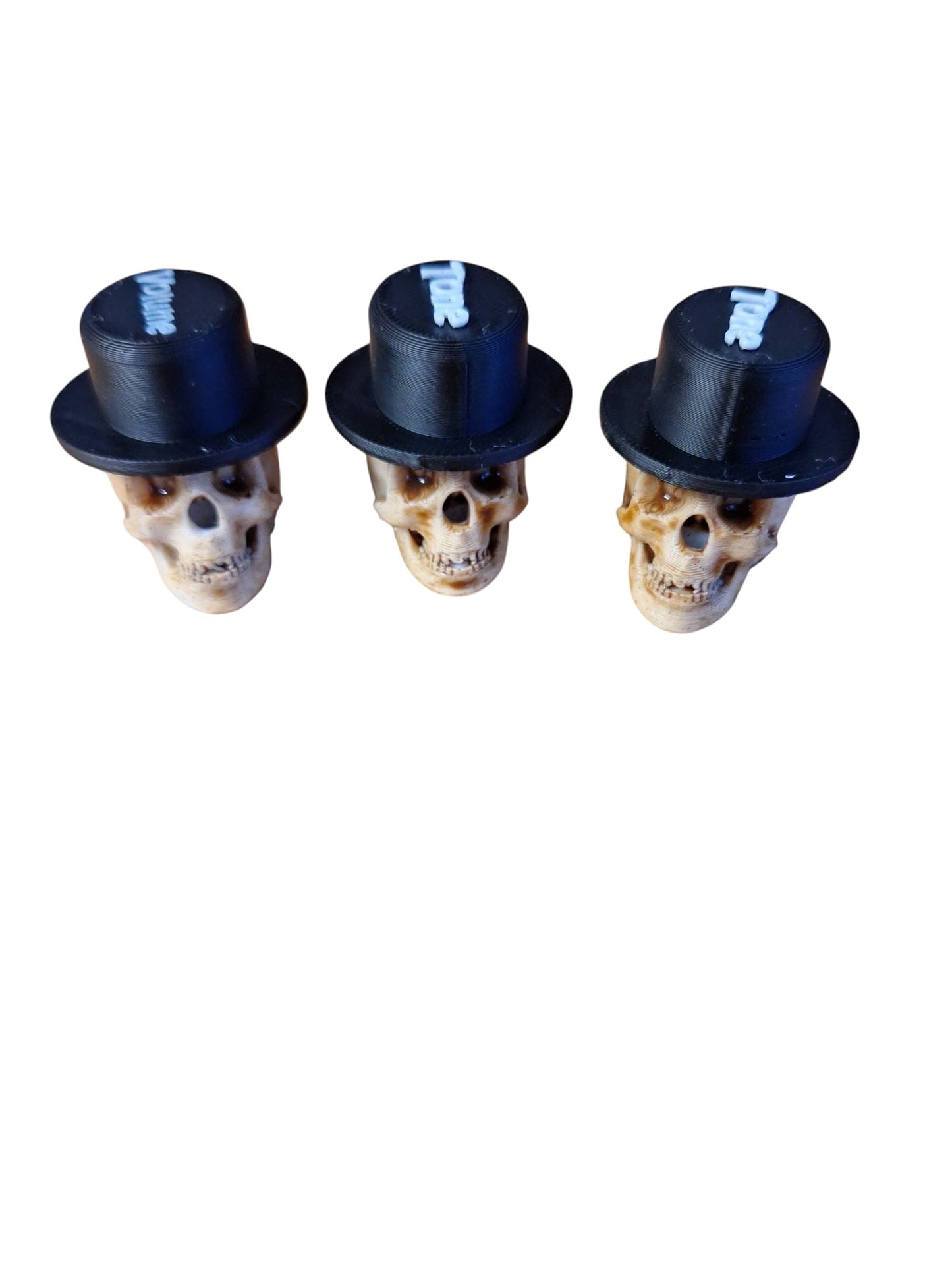 Skull With Top Hat Guitar Volume & Tone Knobs